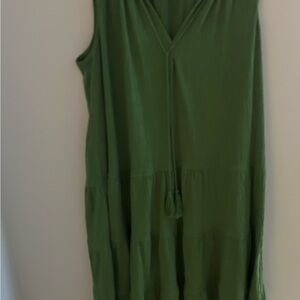 Max Studio Emerald Green Ruffled Dress